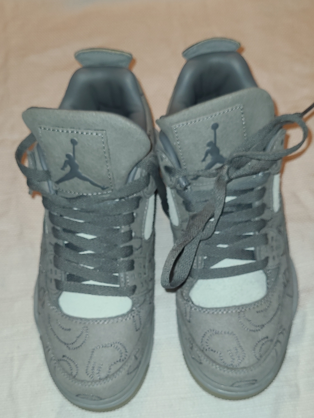 Jordan Men's Grey Suede Mid-Top Sneakers